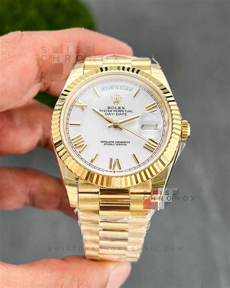 rolex white gold turning yellow|rolex yellow gold 40mm.